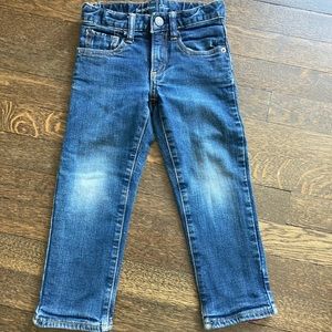 Gap Baby Boy Girl Denim Blue Jeans
Lined Red Plaid Warm 
4 Years
Preowned